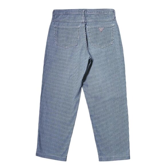 80s 90s vintage highwaisted stripe Guess jeans railroad stripe relaxed mom jean. - Picture 4 of 5